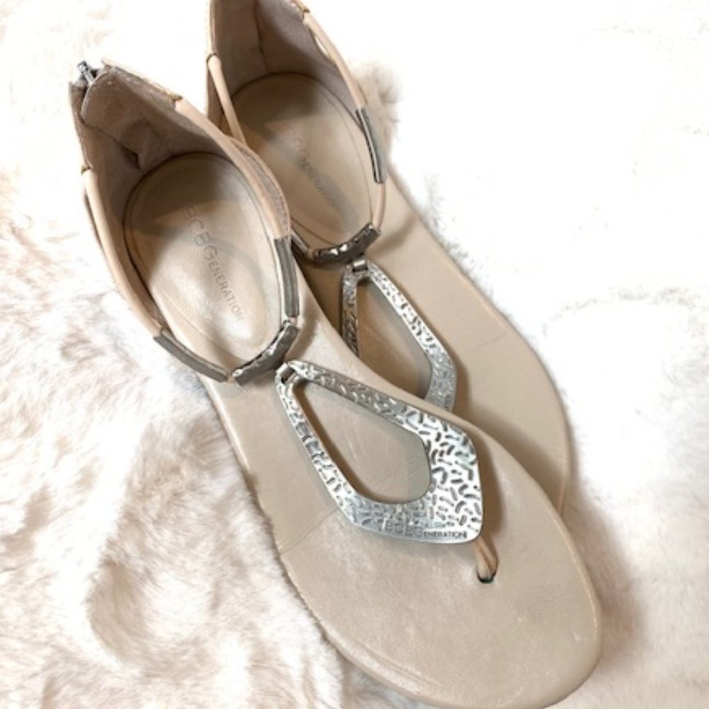Nude low heel BCBGeneration Sandals Size 7M